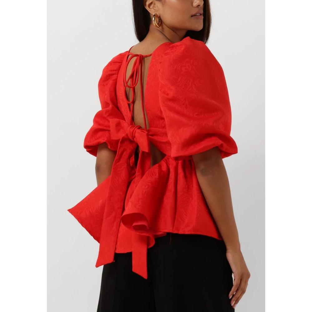 Harper & Yve Rode Vivian Lange Mouw Dames Top Red Dames