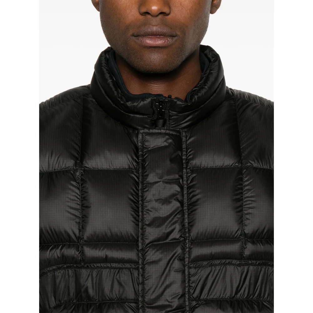 C.P. Company Zwarte Gewatteerde Mouwloze Gilet Jas Black Heren