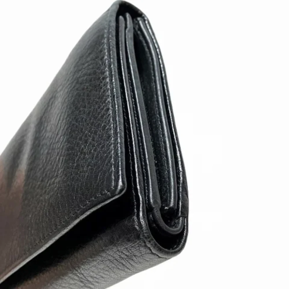 Fendi Vintage Pre-owned Leather wallets Black Dames
