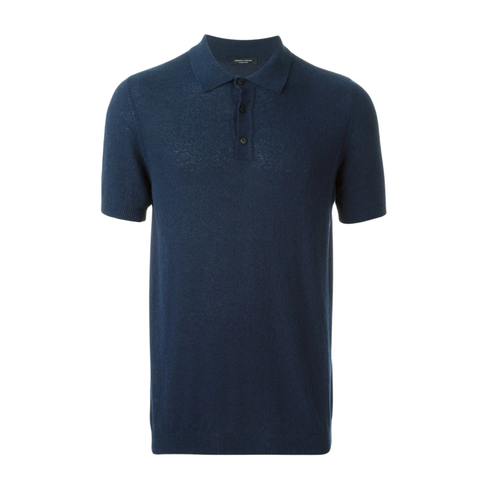 Roberto Collina Klassieke Polo Shirt voor Mannen Blue Heren