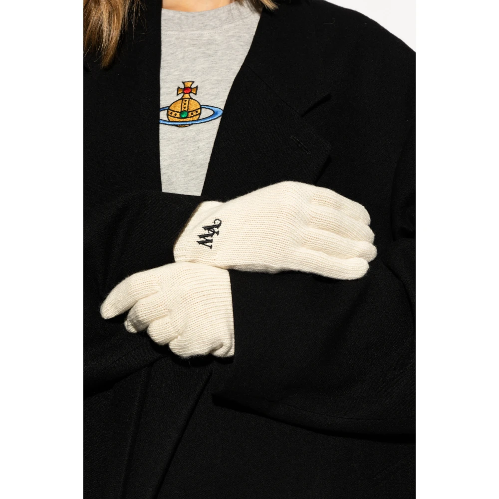 Vivienne Westwood Kasjmier handschoenen Beige Unisex