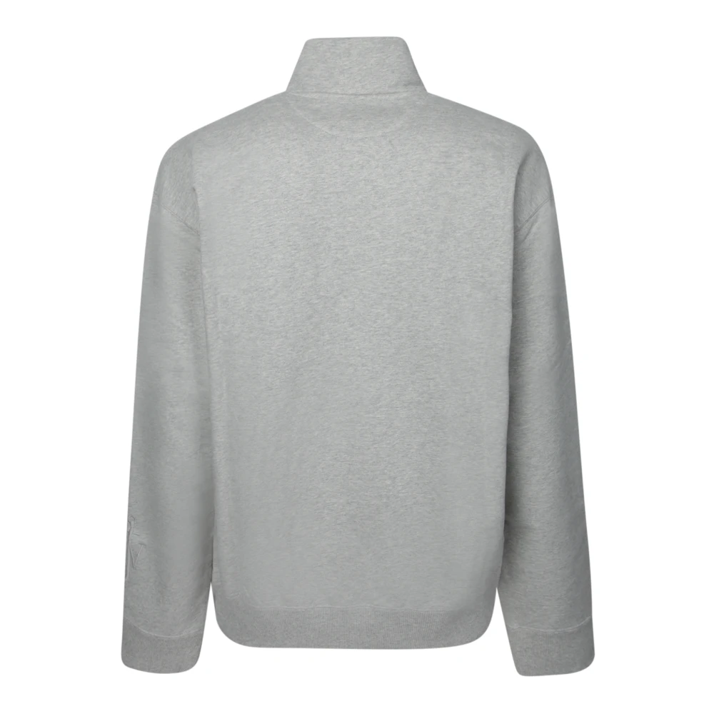 JW Anderson Sweatshirt met hoge kraag en ritssluiting Gray Heren