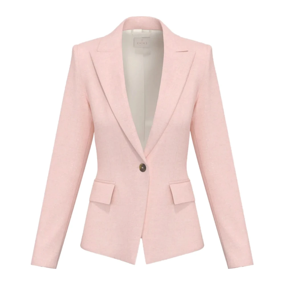 Emme Di Marella Damen Rosa Slogan Blazer