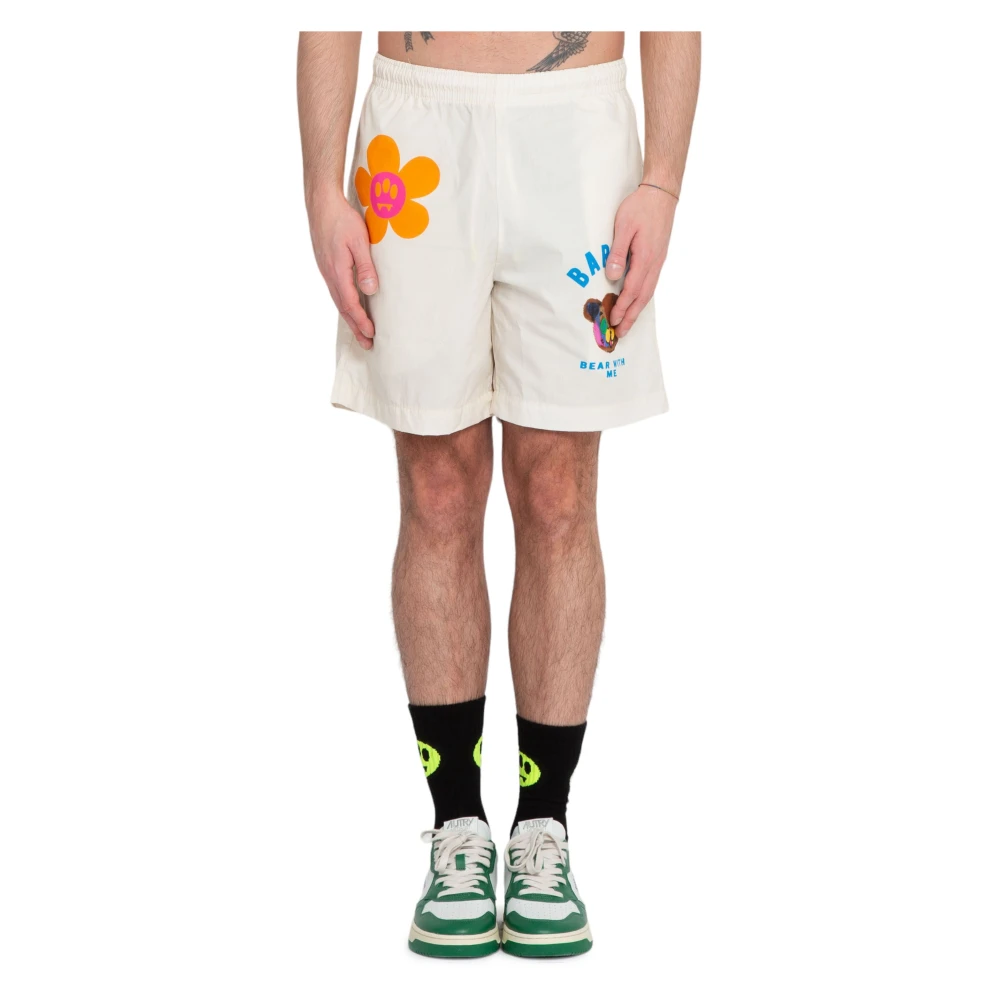 Barrow Popeline Teddy Shorts in Bw009 Beige Heren
