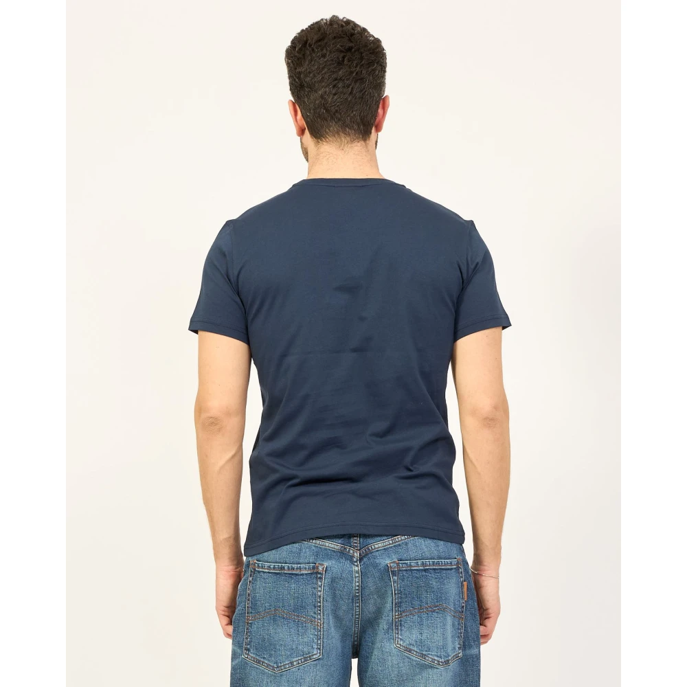 Emporio Armani Casual Katoenen T-Shirt Blue Heren