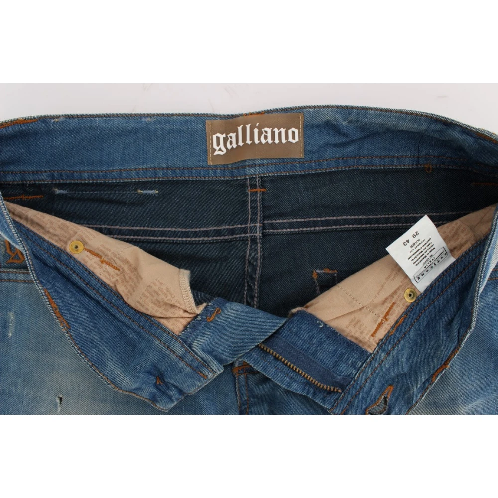 John Galliano Slim Fit Blauwe Designer Jeans Blue Dames