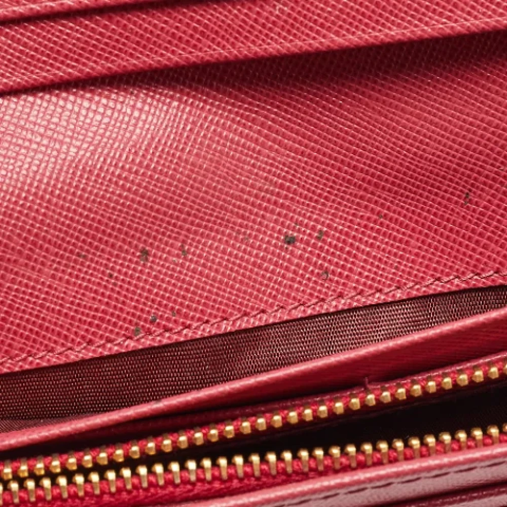 Prada Vintage Pre-owned Leather wallets Pink Dames