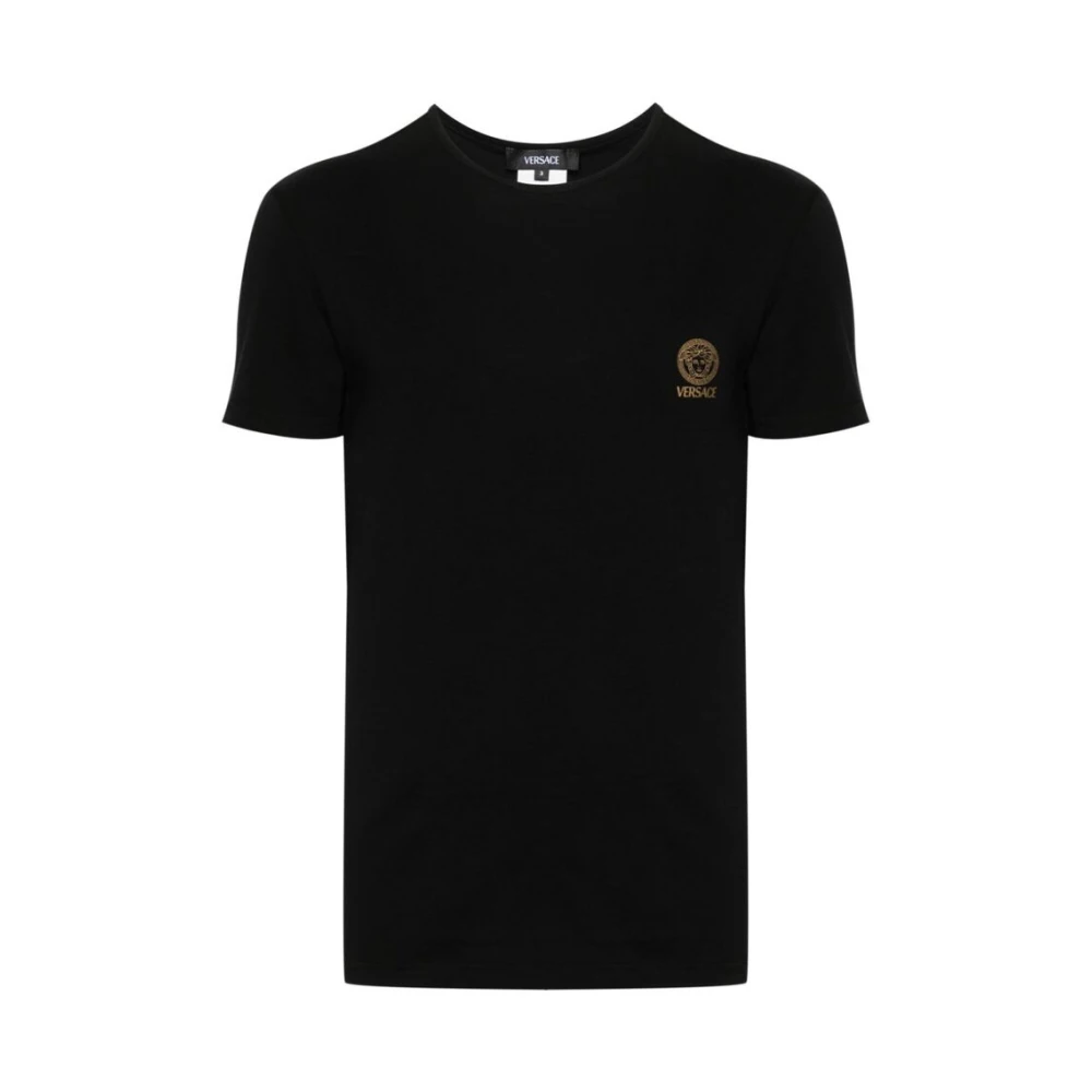 Versace Zwart T-shirt met Medusa Head Print Black Heren