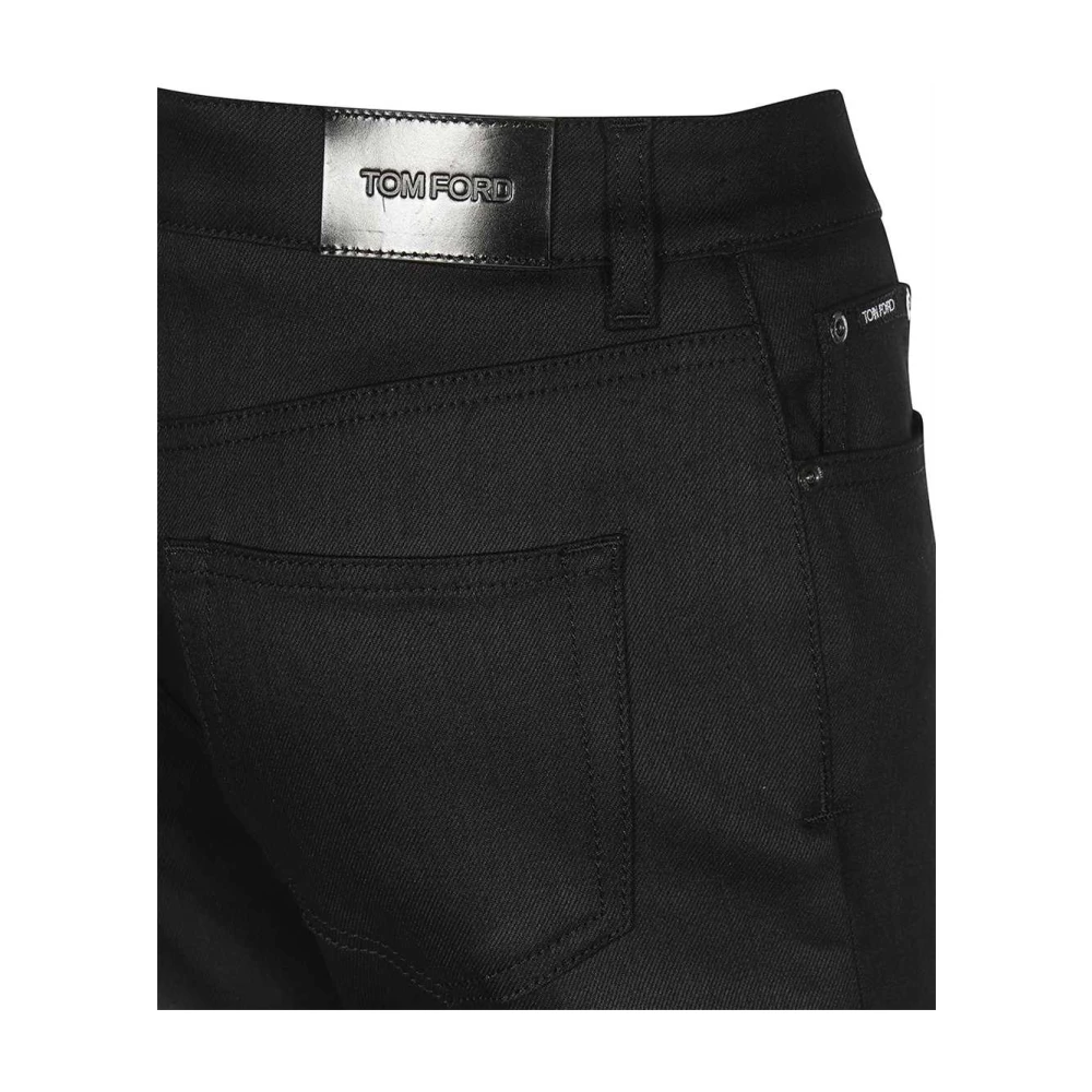 Tom Ford Flared Broek met Metalen Knopen Black Dames