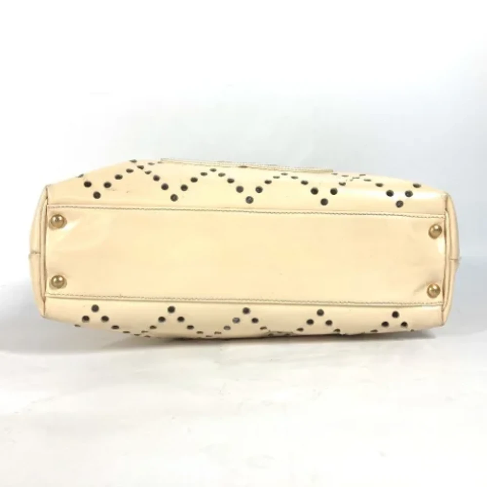 Chanel Vintage Pre-owned Fabric chanel-bags Beige Dames
