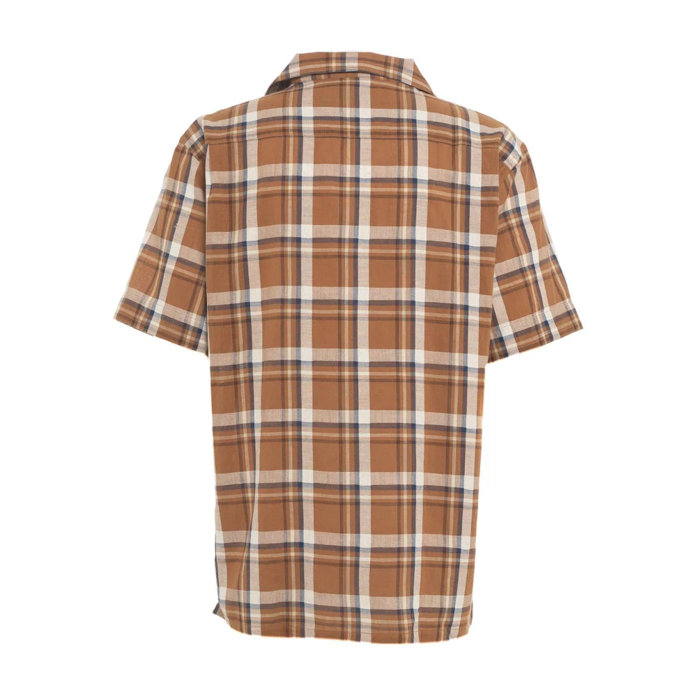 closed Casual Shirts Brown Heren