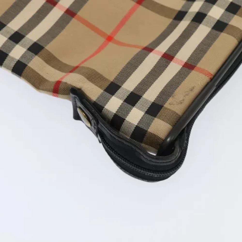 Burberry Vintage Pre-owned Canvas travel-bags Beige Dames