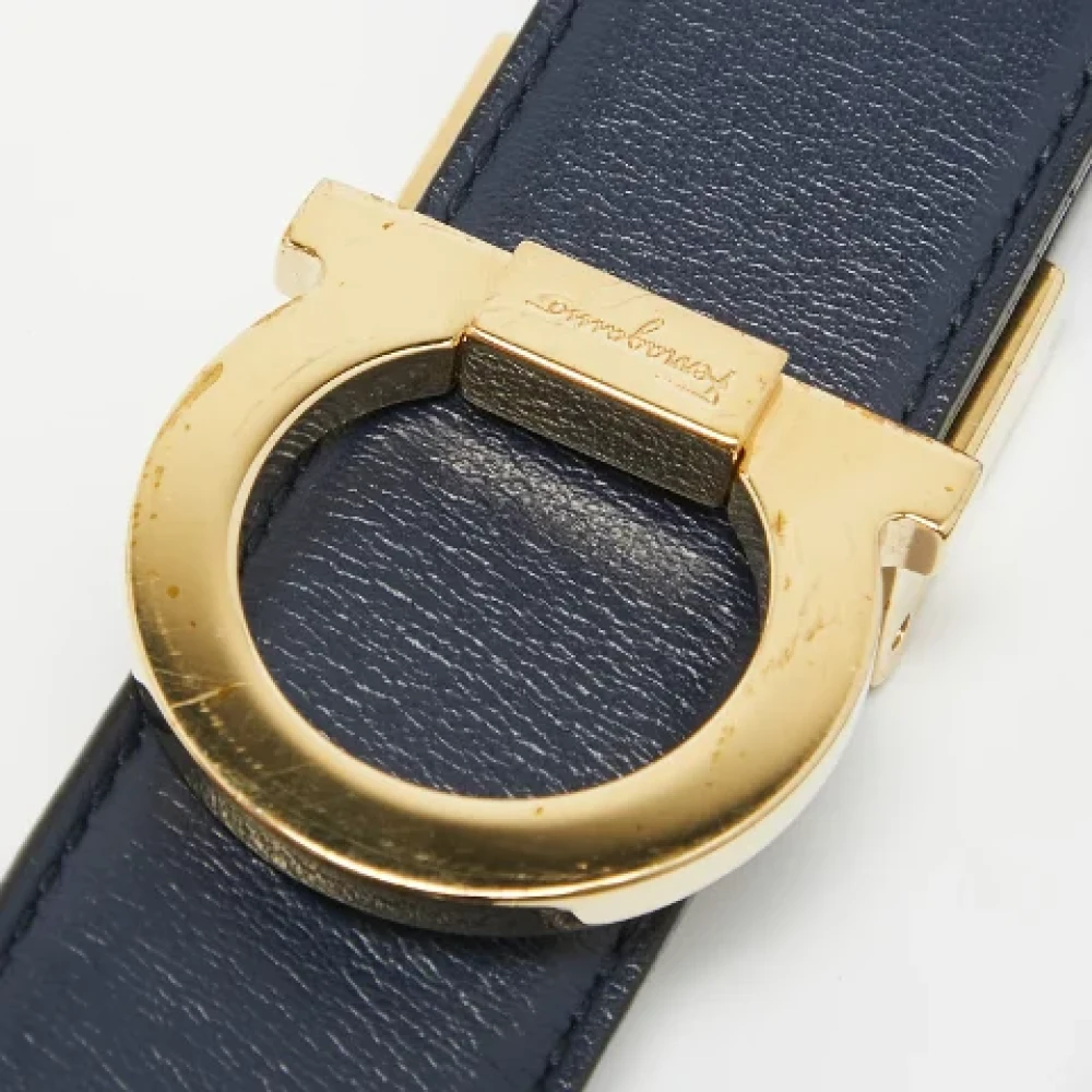 Salvatore Ferragamo Pre-owned Leather belts Blue Heren