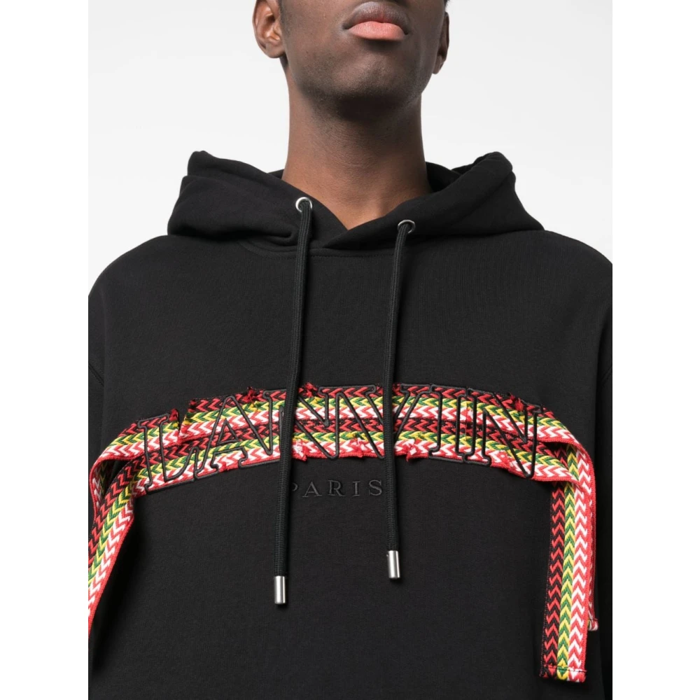 Lanvin Zwarte Hoodie voor een stijlvolle uitstraling Black Heren