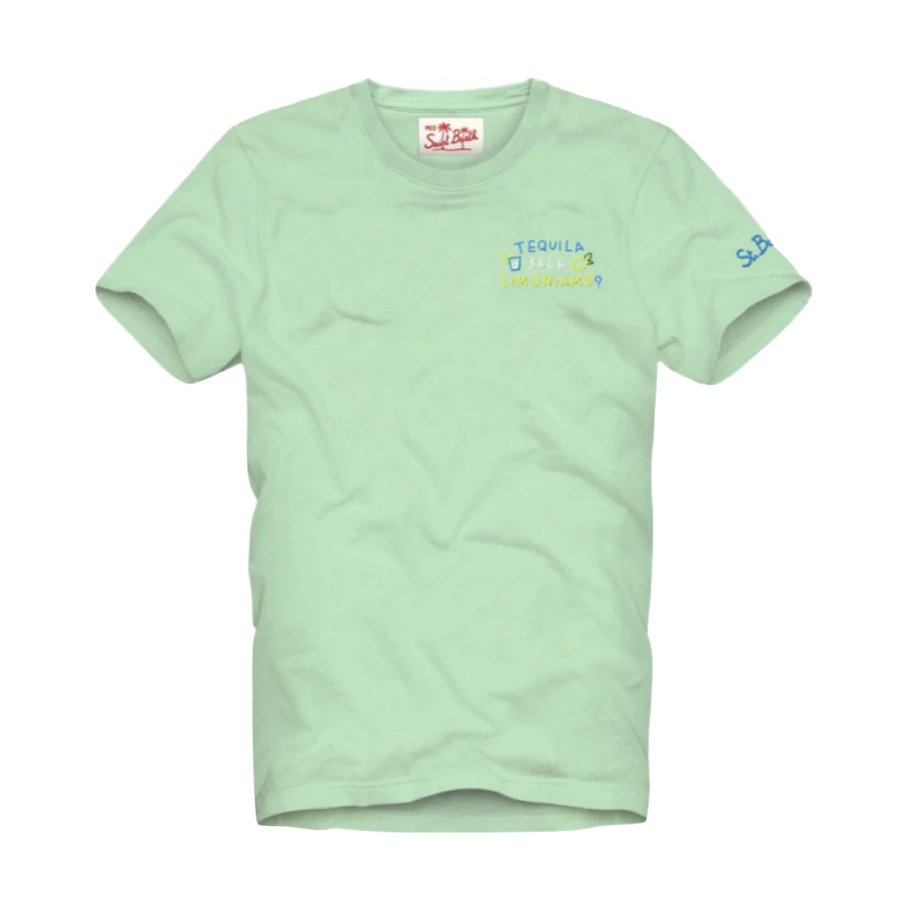 MC2 Saint Barth Korte Mouw Special Edition Bright Insults T-shirt Green Heren