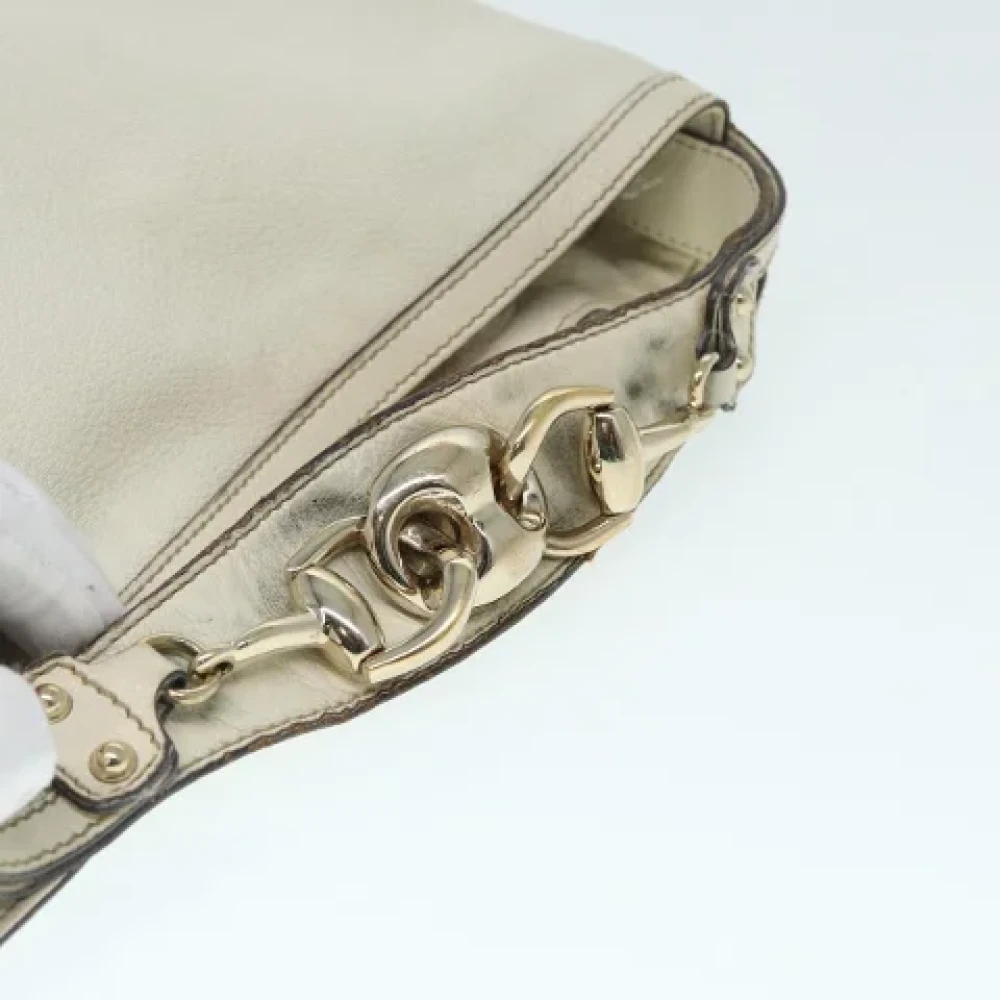 Gucci Vintage Pre-owned Leather shoulder-bags Beige Dames