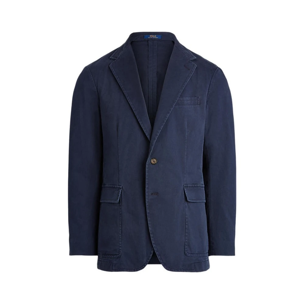 Polo Ralph Lauren Men's Blue Blazers, M, Cotton Blazer With Buttons