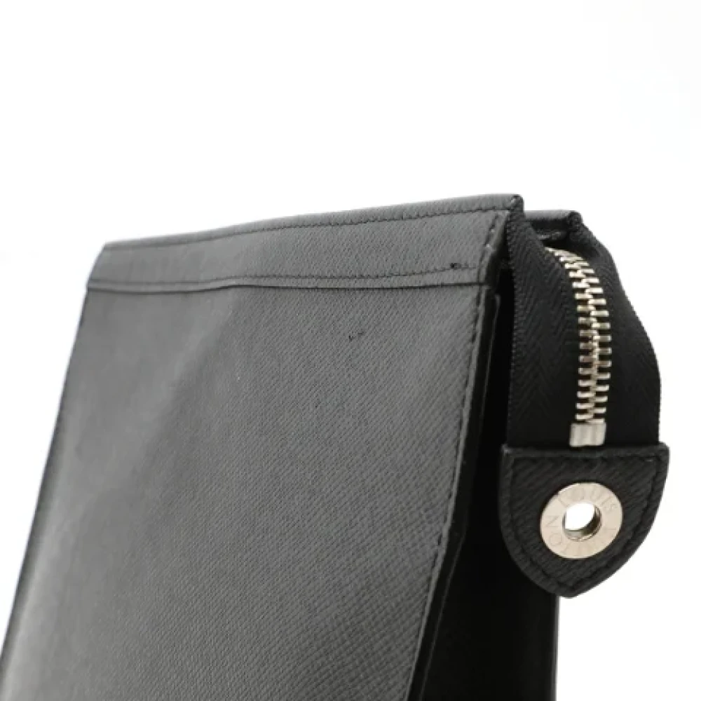 Louis Vuitton Vintage Pre-owned Leather clutches Black Heren