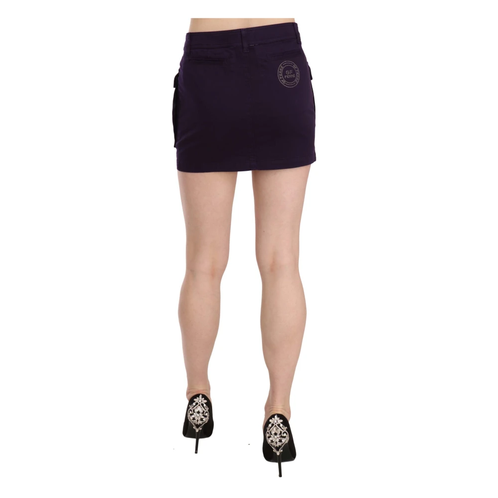 Gianfranco Ferré Elegante paarse A-lijn minirok Black Dames