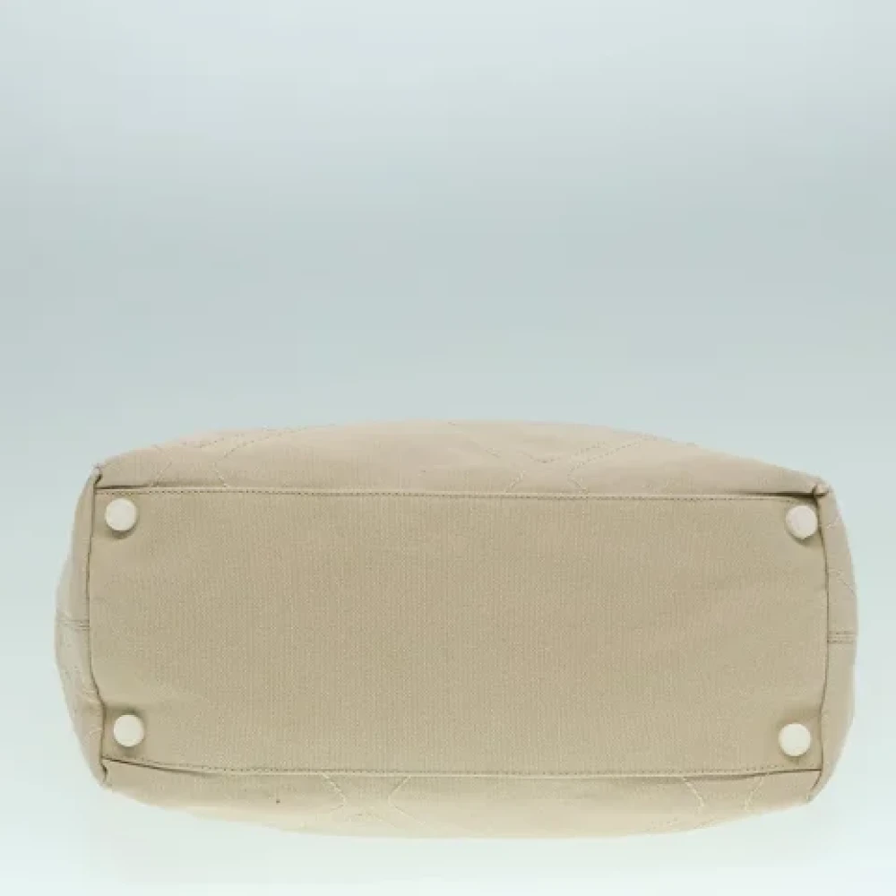 Chanel Vintage Pre-owned Canvas totes Beige Dames
