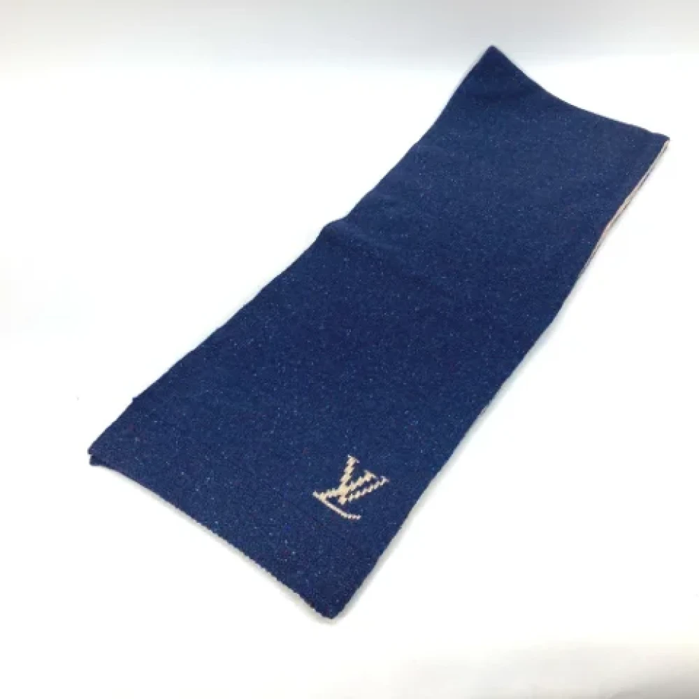 Louis Vuitton Vintage Pre-owned Fabric scarves Blue Dames
