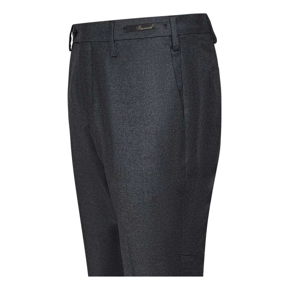 Michael Coal Grijze Slim-Fit Wollen Broek Gray Heren