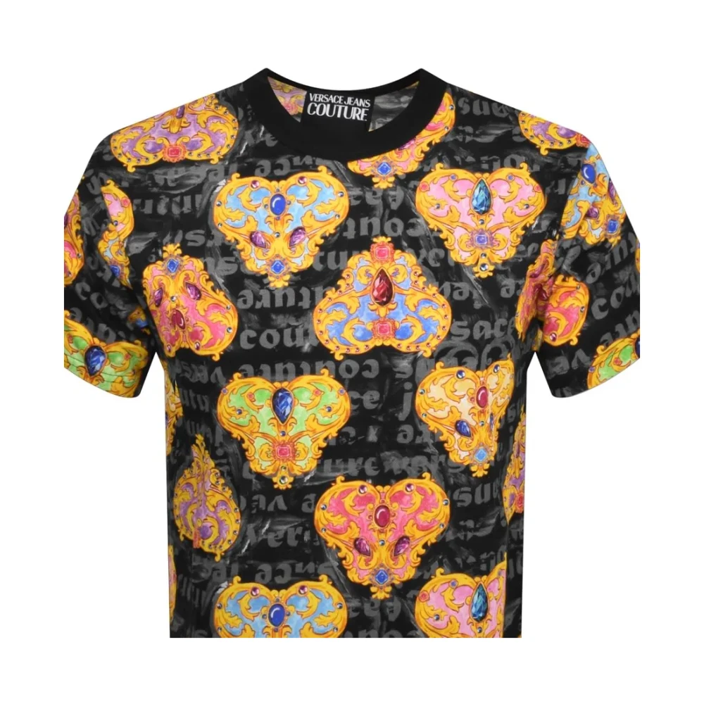 Versace Jeans Couture Zwart Heart Couture T-shirt Multicolor Heren