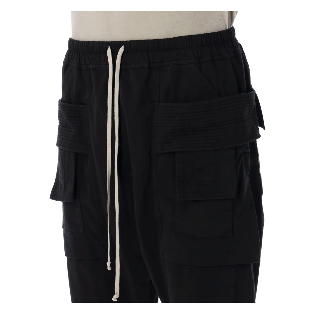 Rick Owens Black Cargo Pants Creatch Black Heren