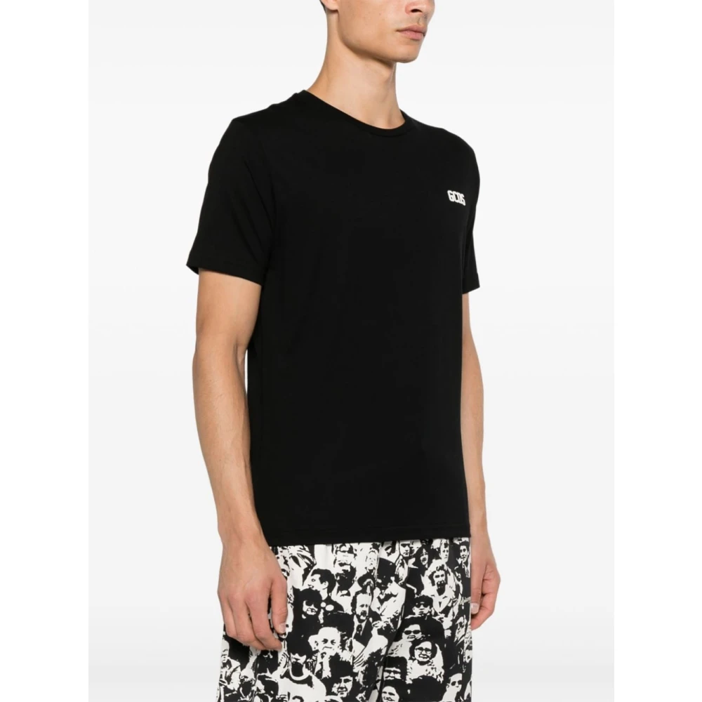 Gcds Zwarte T-shirts en Polos Black Heren