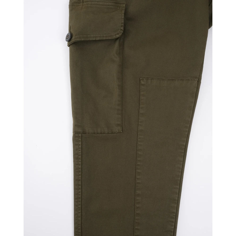 White Sand Slim-fit Trousers Green Heren