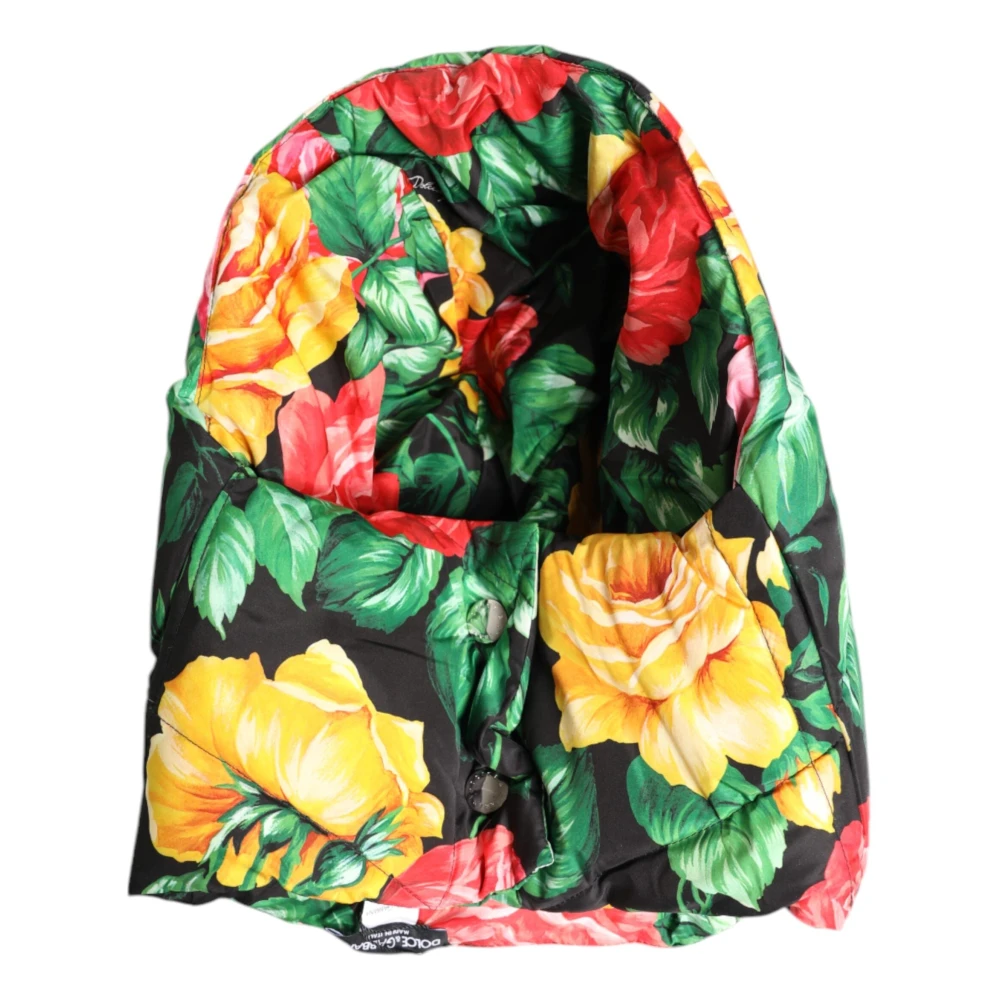 Dolce & Gabbana Vrouw Multicolor Accessoires Dames, Veelkleurig, One Size, Polyester, Bloemenprint Hoofdband Hoed