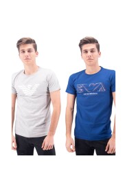 T-shirt ustawił krótkie rękawy z logo wydrukiem