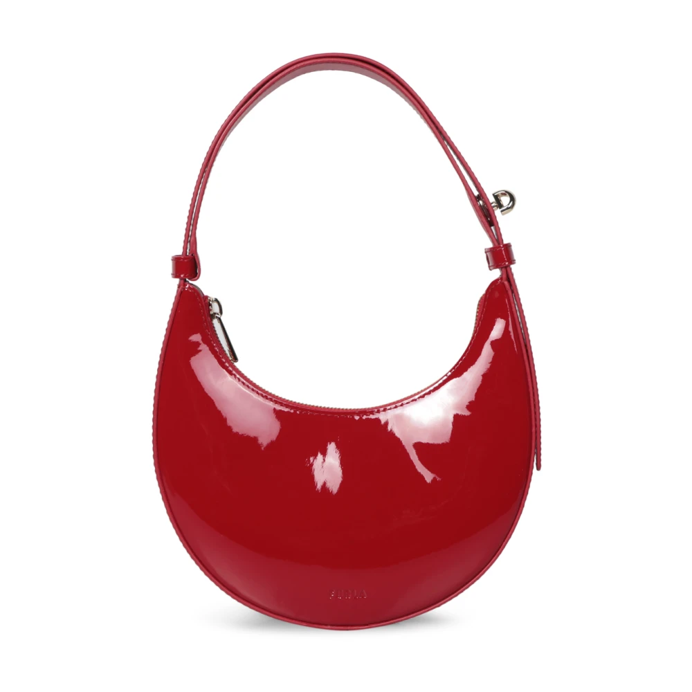 Furla Rode Patent Halve Maan Mini Tas Red Dames