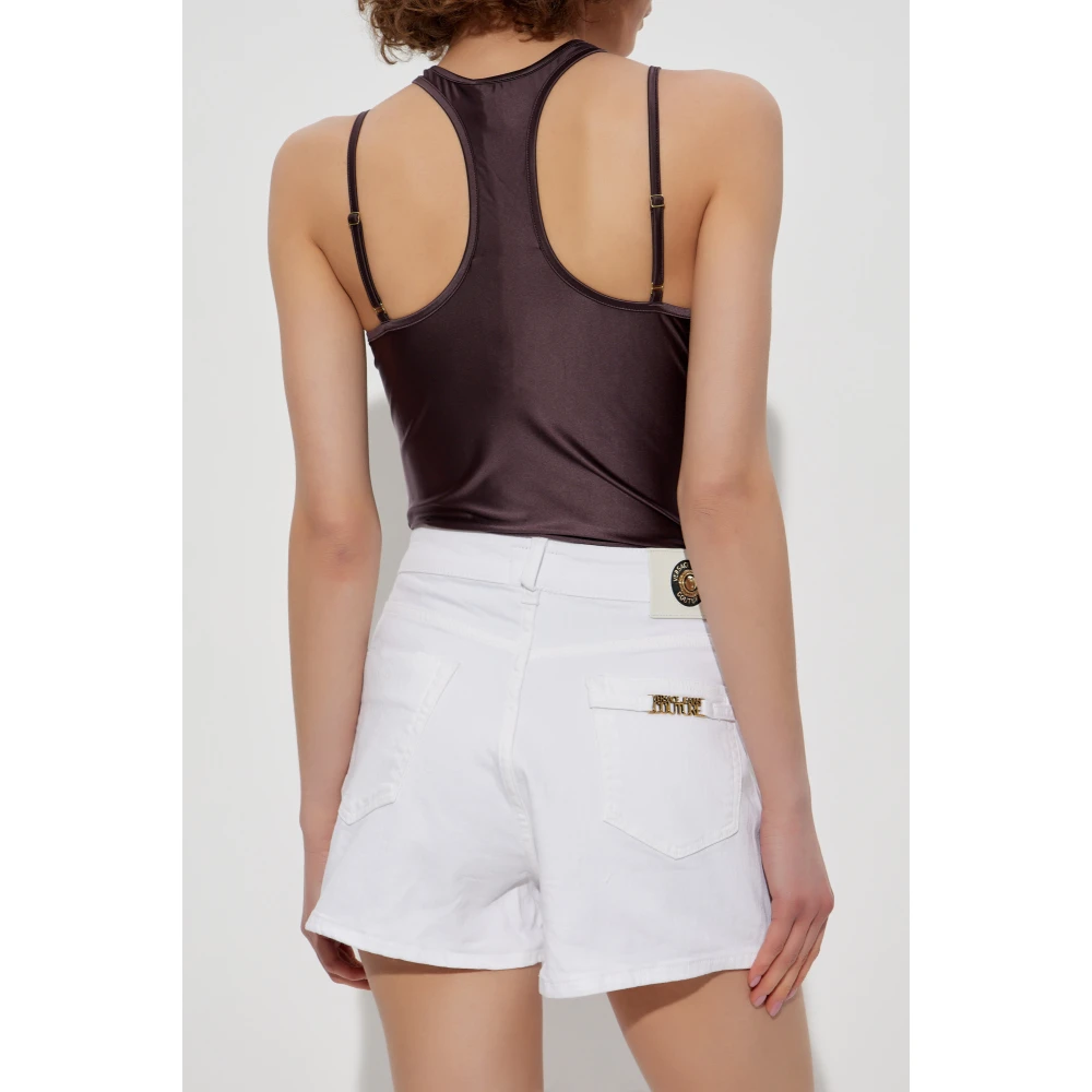 Versace Jeans Couture Off-shoulder bodysuit Brown Dames