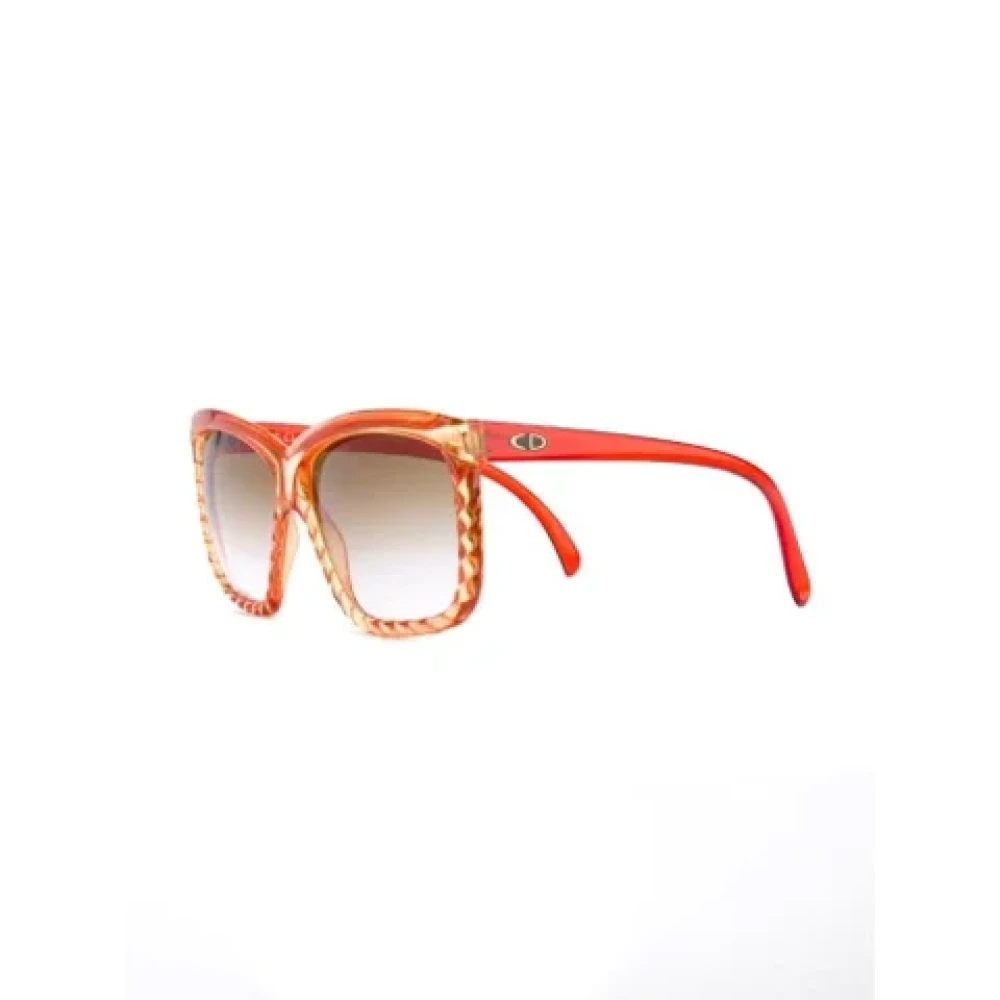 Dior Vintage Pre-owned Acetate sunglasses Orange Dames