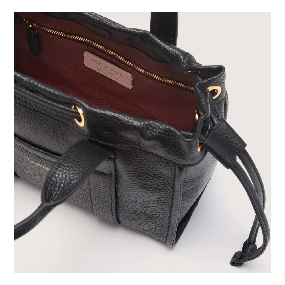 Coccinelle Zwarte Handtas 2day Signature Stijl Black Dames