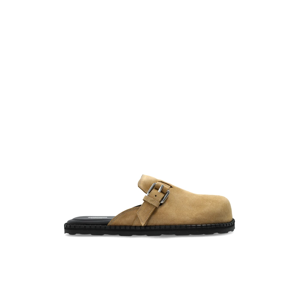 Moschino Suede slides Beige, Dam