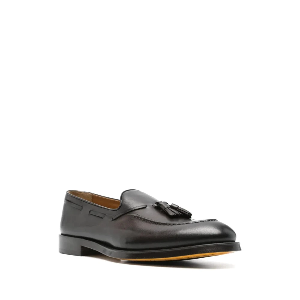 Doucal's Black Loafers, Male, 10 Uk, Men's Tassel Loafers Dark Brown