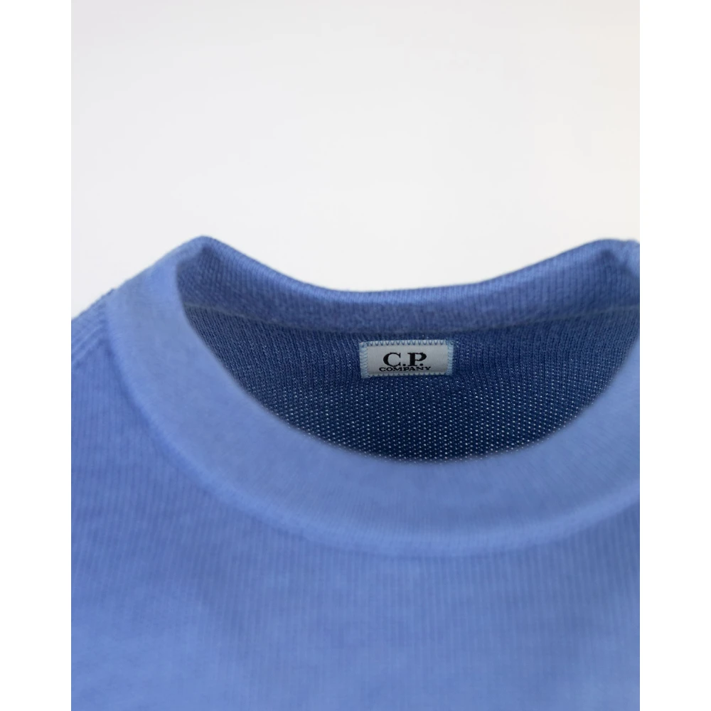 C.P. Company Blauwe Sweaters met Lens Detail Blue Heren