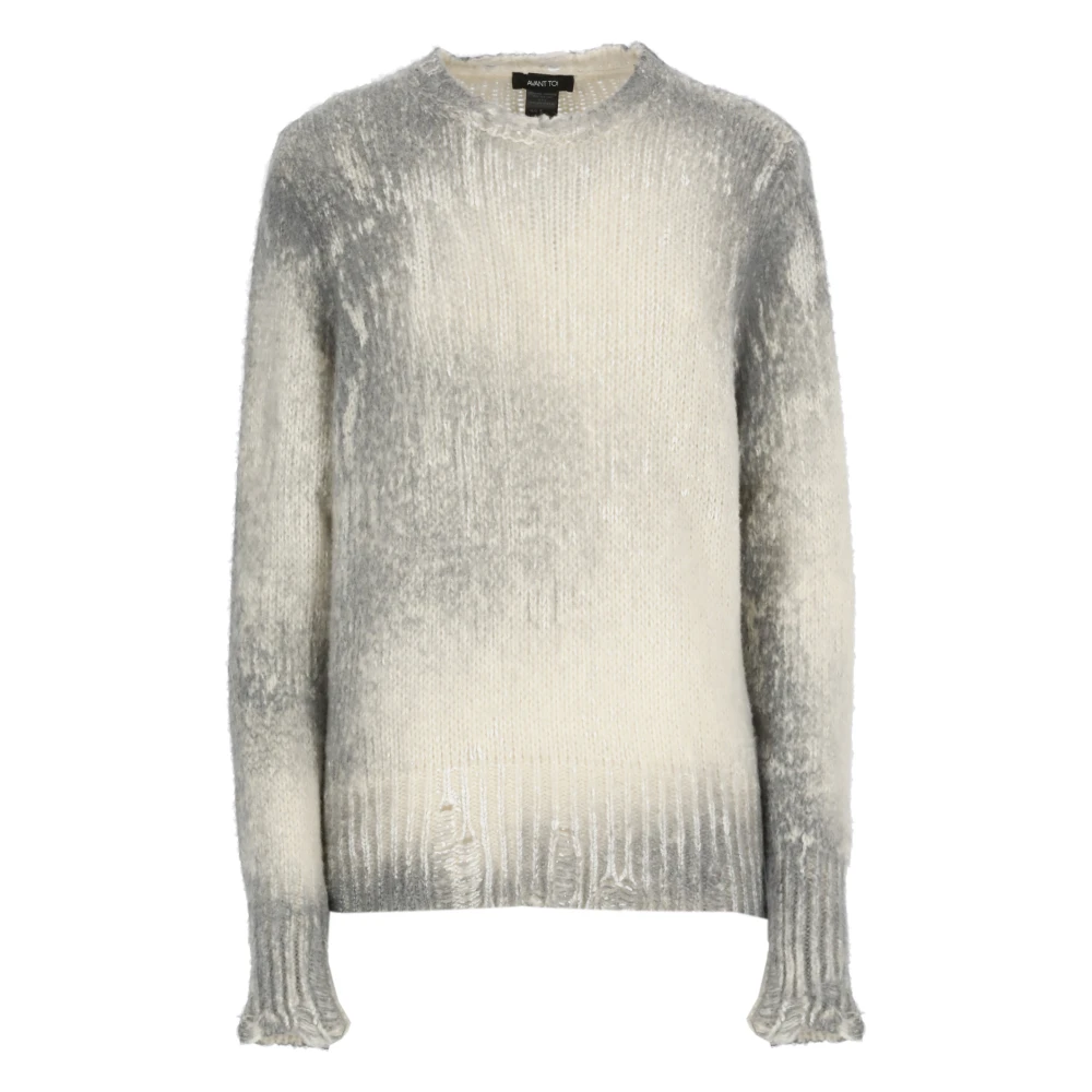 Avant Toi Grijze Kasjmier Wol Trui Vrouw Crew Gray Dames