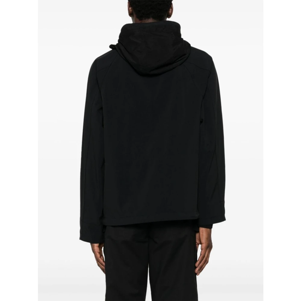 C.P. Company Zwarte Technische Jersey Hoodie Jas Black Heren