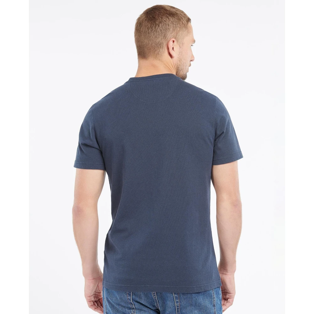 Barbour SMQ Wing T-Shirt Navy Blue Heren