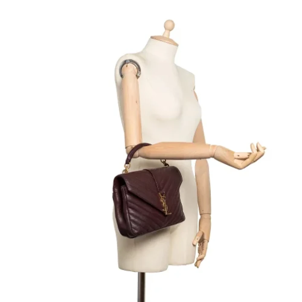 Yves Saint Laurent Vintage Pre-owned Leather handbags Red Dames