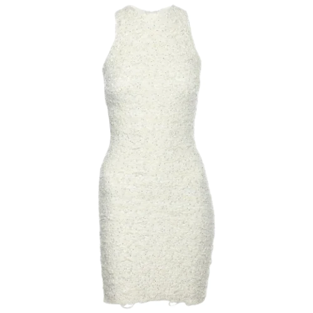 Balmain Pre-owned Nylon dresses White Dames