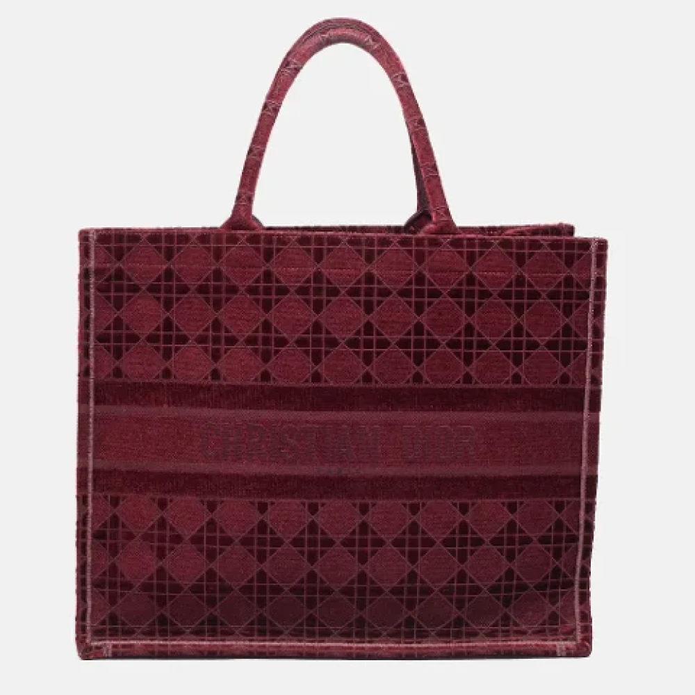 Dior Vintage Pre-owned Canvas totes Red Dames