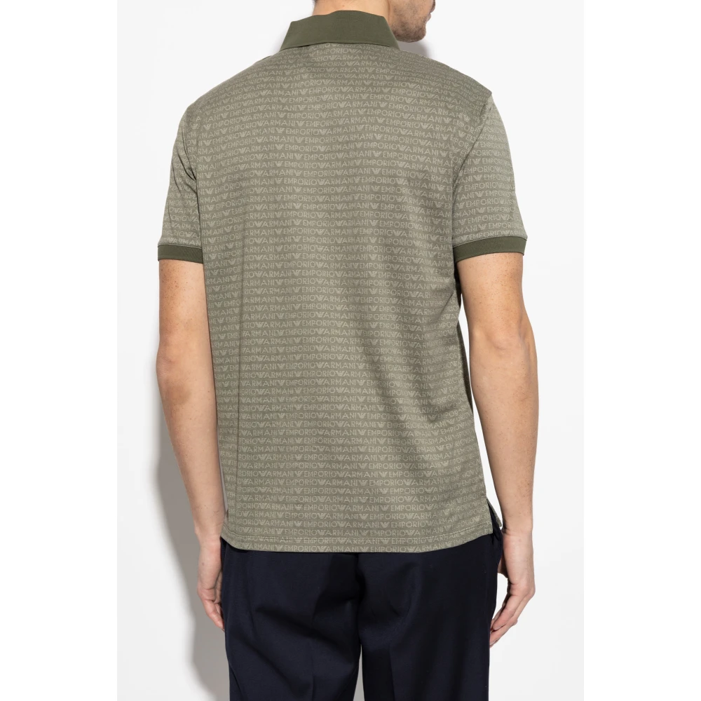 Emporio Armani Polo met logo Green Heren