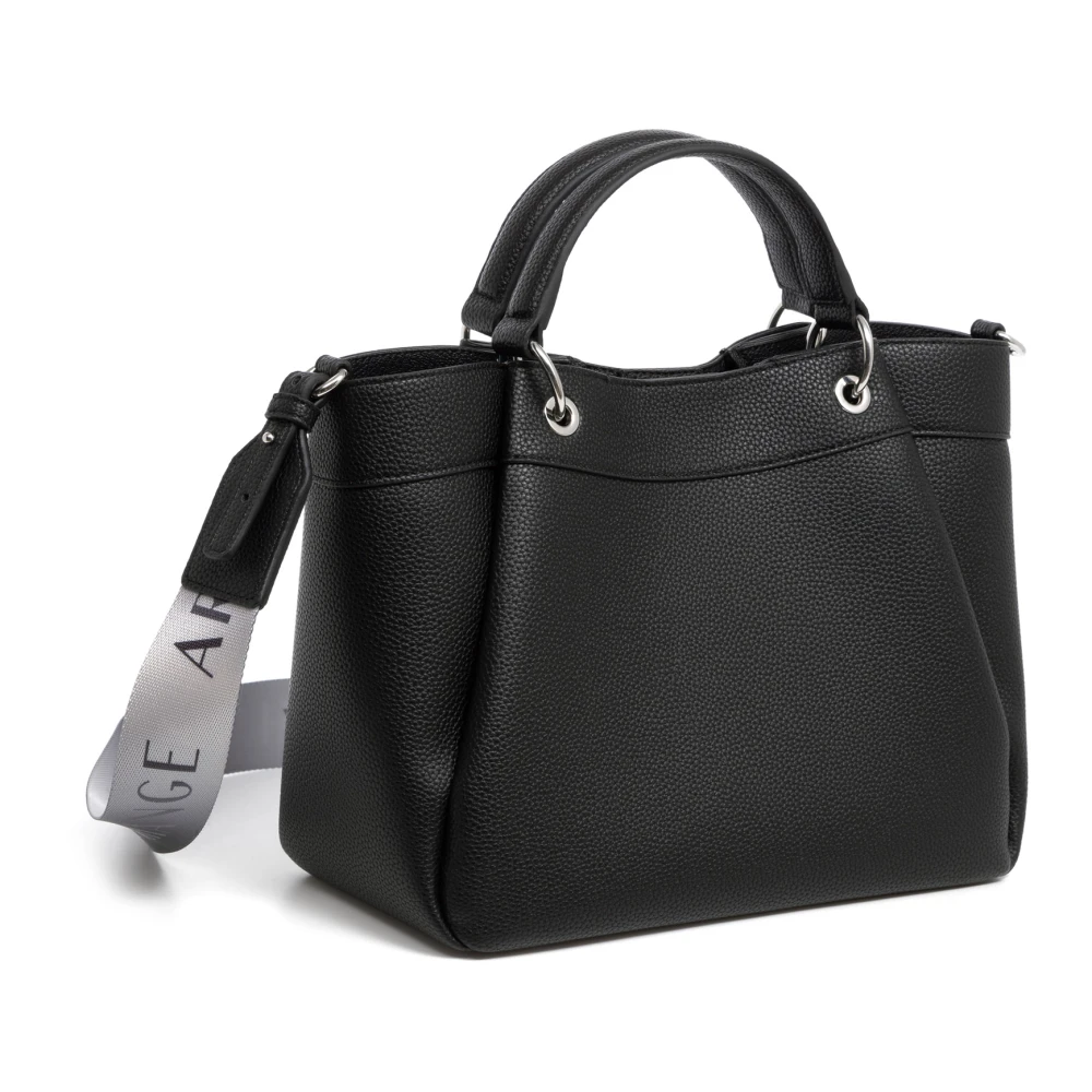 Armani Exchange Verstelbare Tote Tas met Magneetsluiting Black Dames