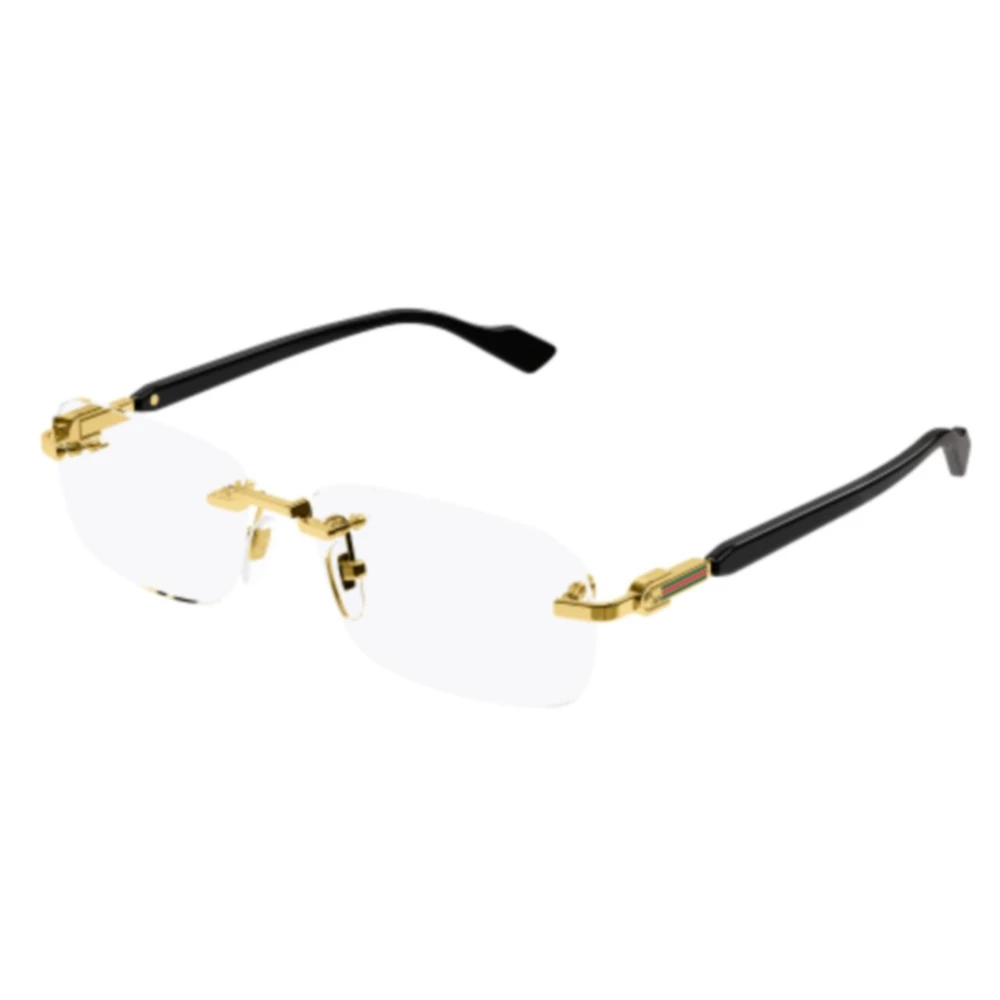 Gucci Unisex Yellow Rimless Rectangle Optical Frame