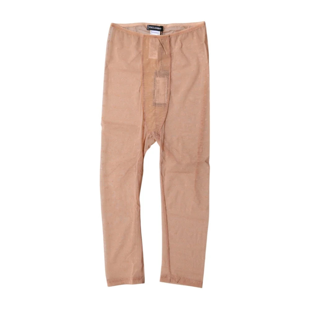 Dolce & Gabbana Brun Lyxiga Spets Leggings Underkläder