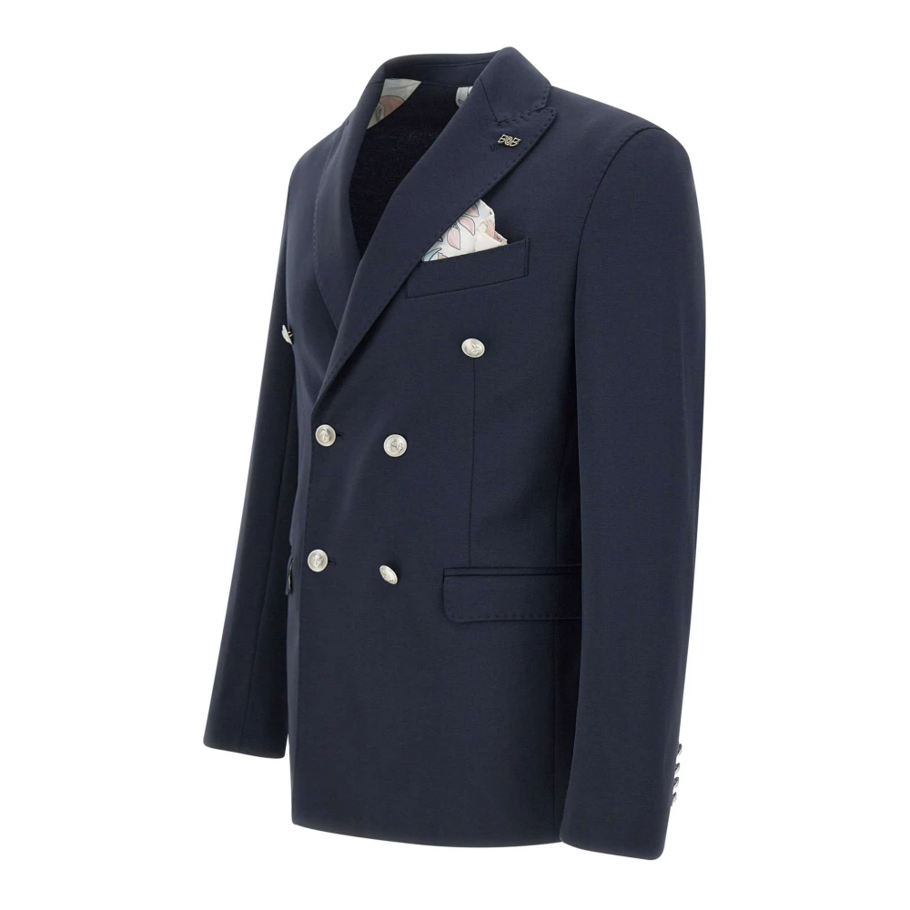 BOB Navy Blue Oscar Blazer Blue Heren